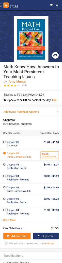 Chapter-wise purchase ideation detail